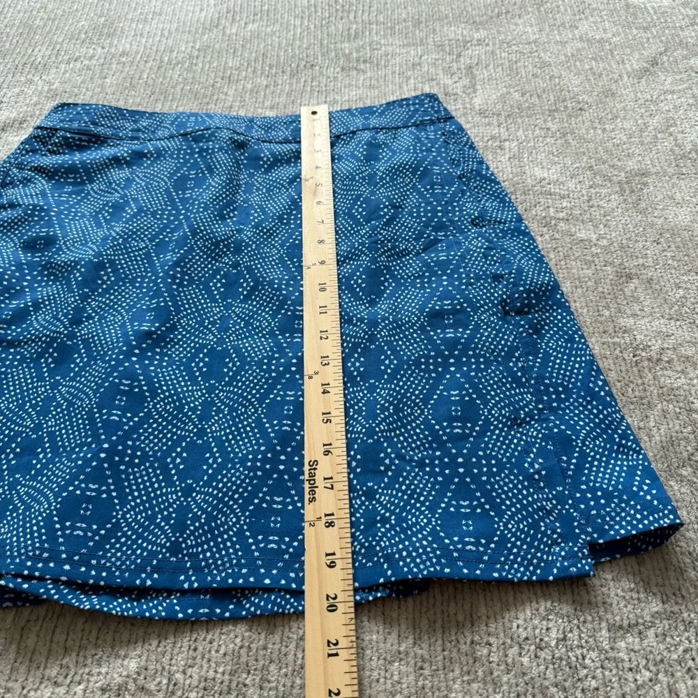 RipSkirt Blue Geometric Wrap Skirt Size L Travel Beach Adventure Skirt‎